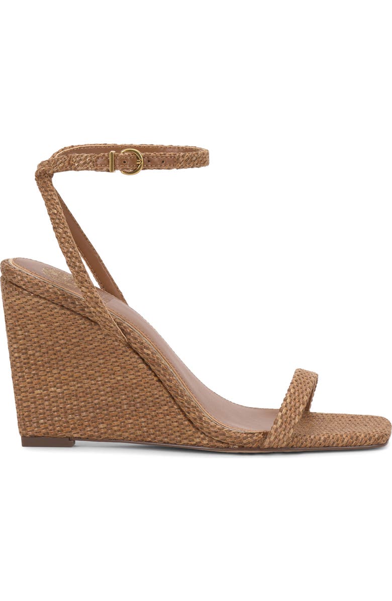 Vince Camuto Ambee Ankle Strap Wedge Sandal, Alternate, color, Golden Walnut