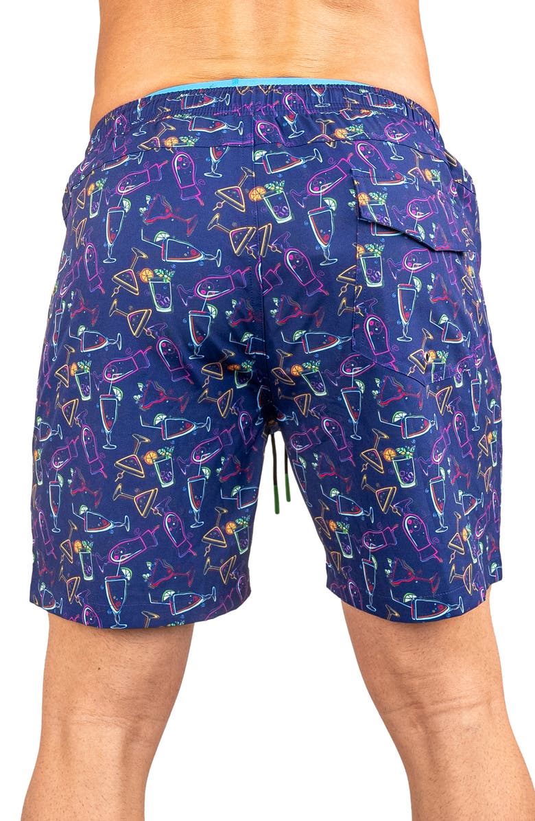 Maceoo Swim Lion Cocktail Swim Trunks, Alternate, color, Blue