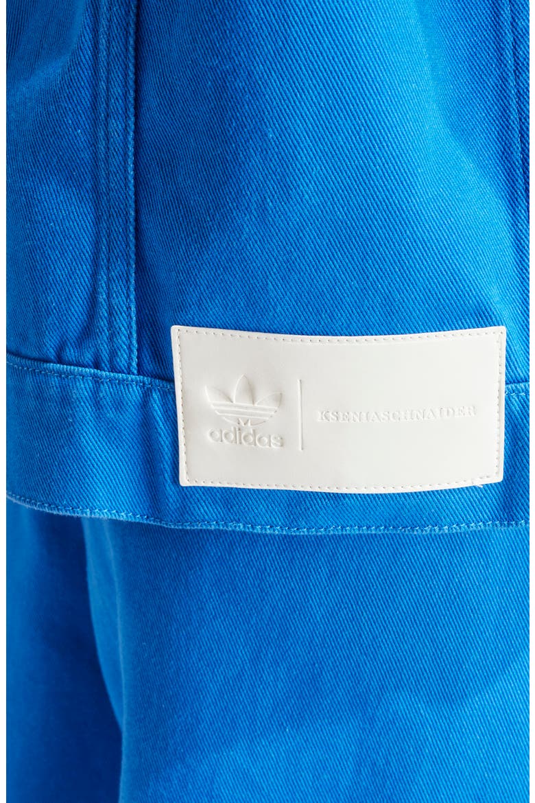 x KSENIASCHNAIDER 3-Stripes Dyed Cotton Twill Jacket, Alternate, color, BLUE
