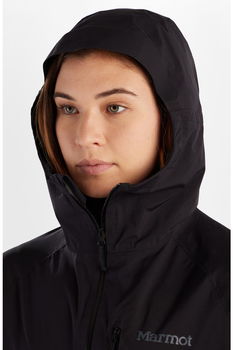 Superalloy Bio Packable Rain Jacket, Alternate, color, BLACK