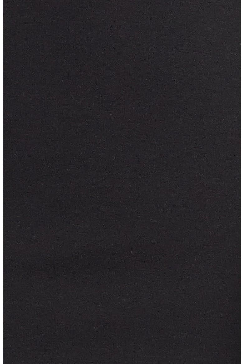 Faux Leather Trim Sheath Dress, Alternate, color, BLACK