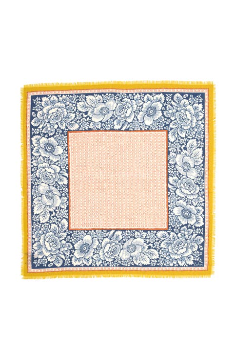 Vintage Floral Dot Wool Bandana