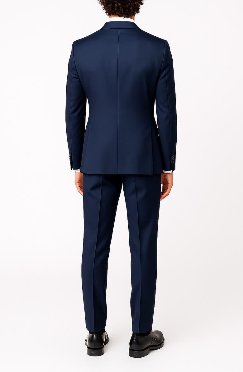 ZANETTI Black Slim Fit Mélange Tuxedo, Alternate, color, Navy