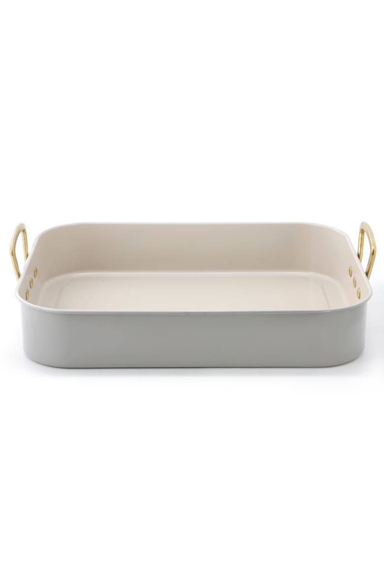 2 Piece Nonstick Steel Roaster Pan with Rack, Alternate, color, Brown