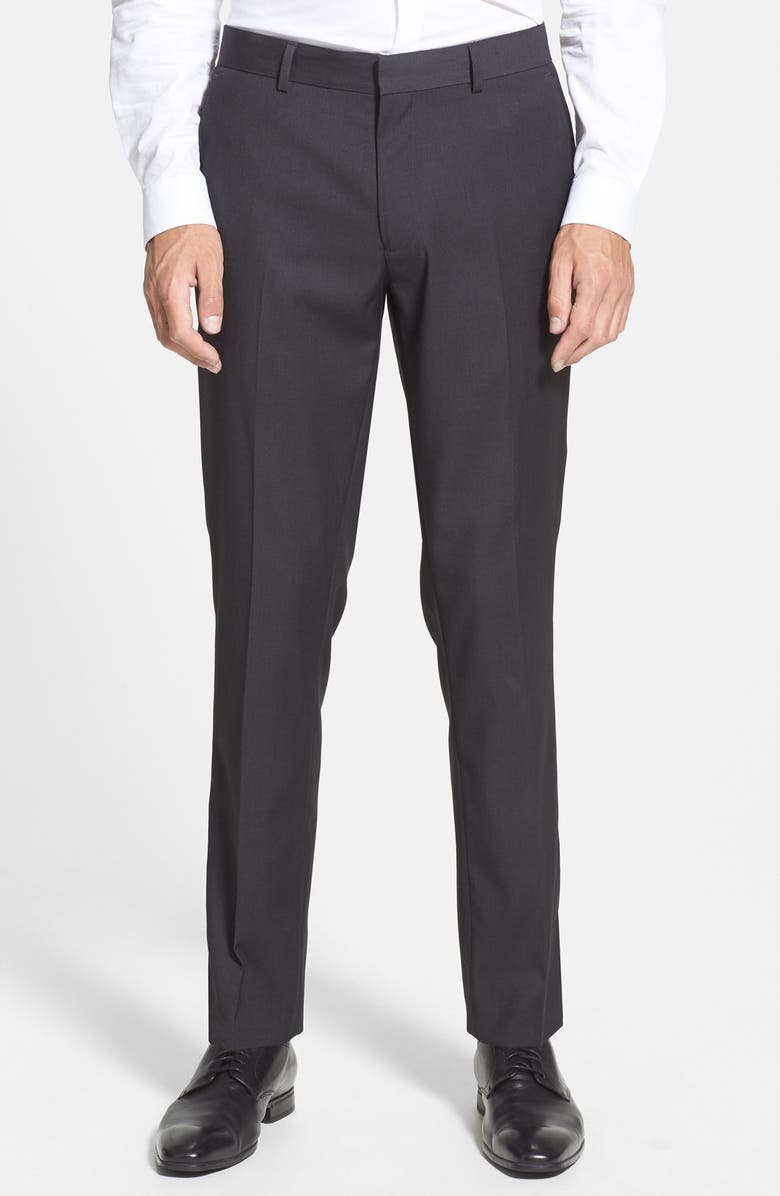 Topman Skinny Fit Suit Trousers, Main, color, 