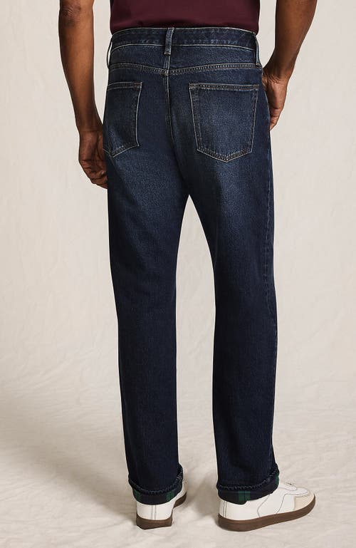 Lands' End Stretch Comfort Waist Classic Fit Flannel Lined Jean In Blue