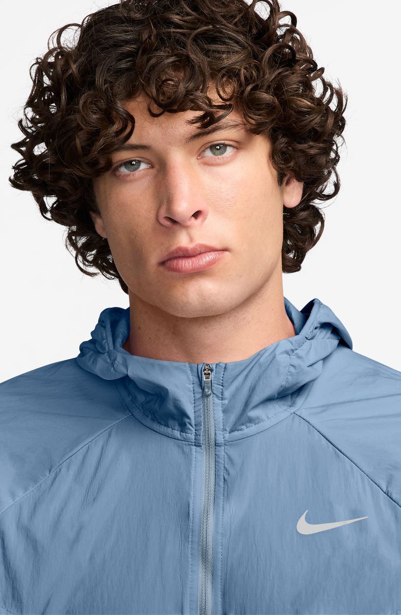 Nike Stride Dri-FIT UV Hooded Running Jacket, Alternate, color, Work Blue/ Light Armory Blue