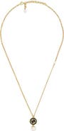 Gucci Interlocking-G & Imitation Pearl Pendant Necklace