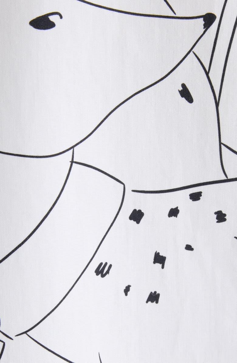 Jacquemus La Chemise Jean Dog Print Camp Shirt, Alternate, color, Print Dog White/ Black