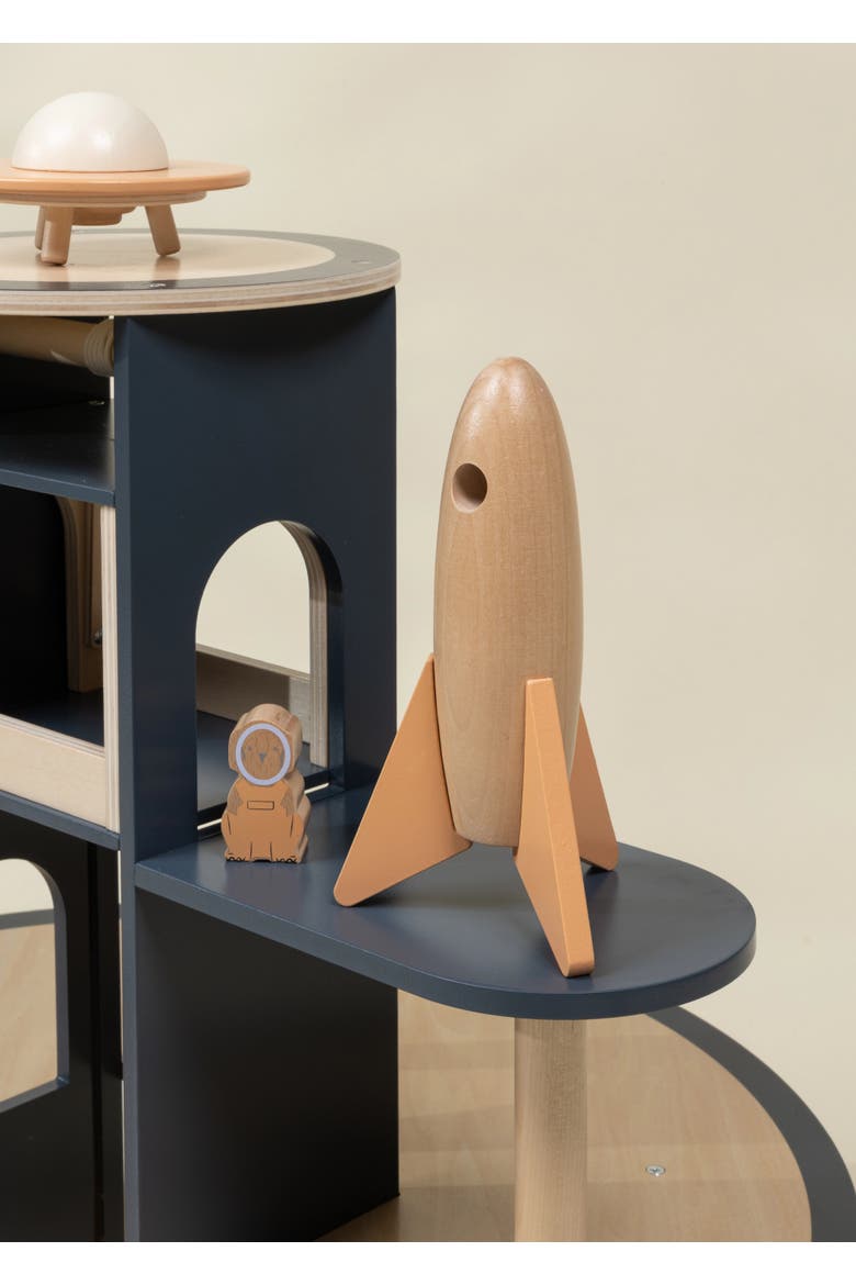 Oversized Wooden Space Station Playset & Accessories, Alternate, color, Natural Wood