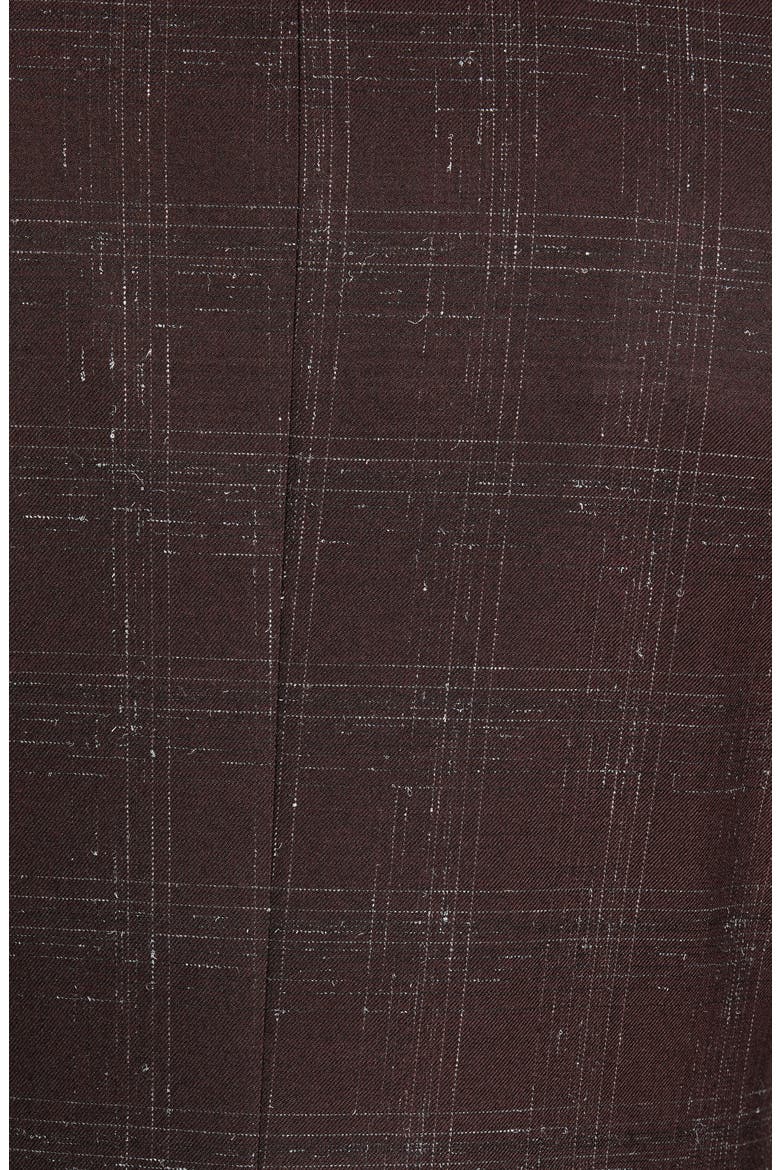 Ddar Slim Fit Bouclé Check Sport Coat, Alternate, color, DARK RED
