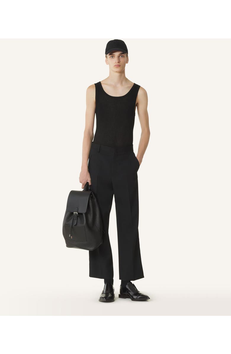 Lanvin Zaino Leather Backpack, Alternate, color, Black