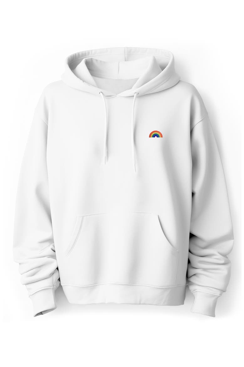 Rainbow Hoodie, Main, color, White