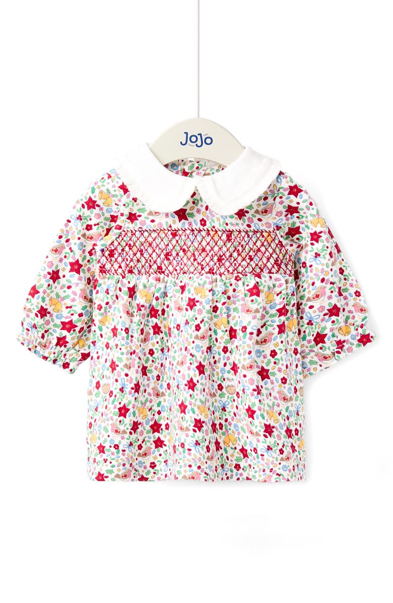 JOJO MAMAN BEBE Ditsy Floral Dress, Main, color, Plum