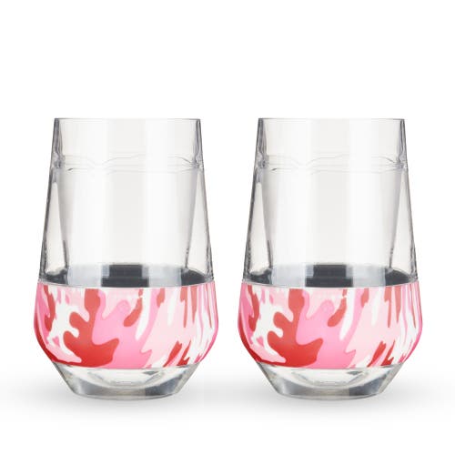 Host Wine Freeze Xl Cooling Cup Set Of 2 In Pink Camo