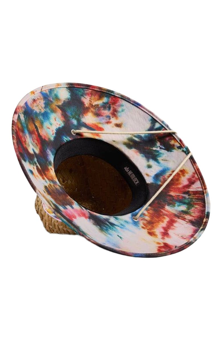 Hemlock Bowie Straw Lifeguard Hat, Alternate, color, Tie Dye