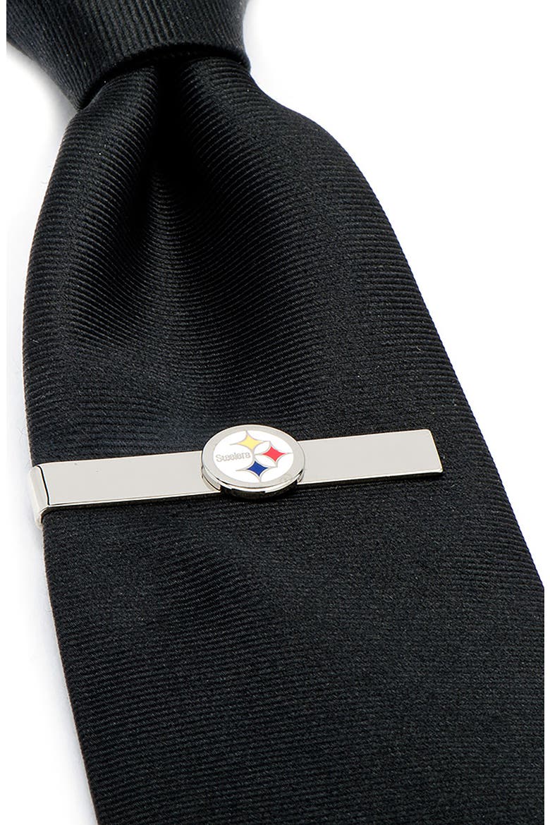 Pittsburgh Steelers Tie Bar, Alternate, color, WHITE