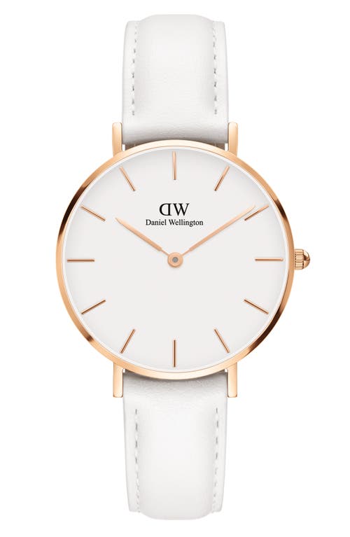 Daniel Wellington Classic Petite Leather Strap Watch, 32mm In Multi