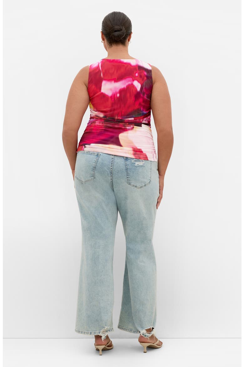 Livia Print Sleeveless Top, Alternate, color, COLOUR BURST