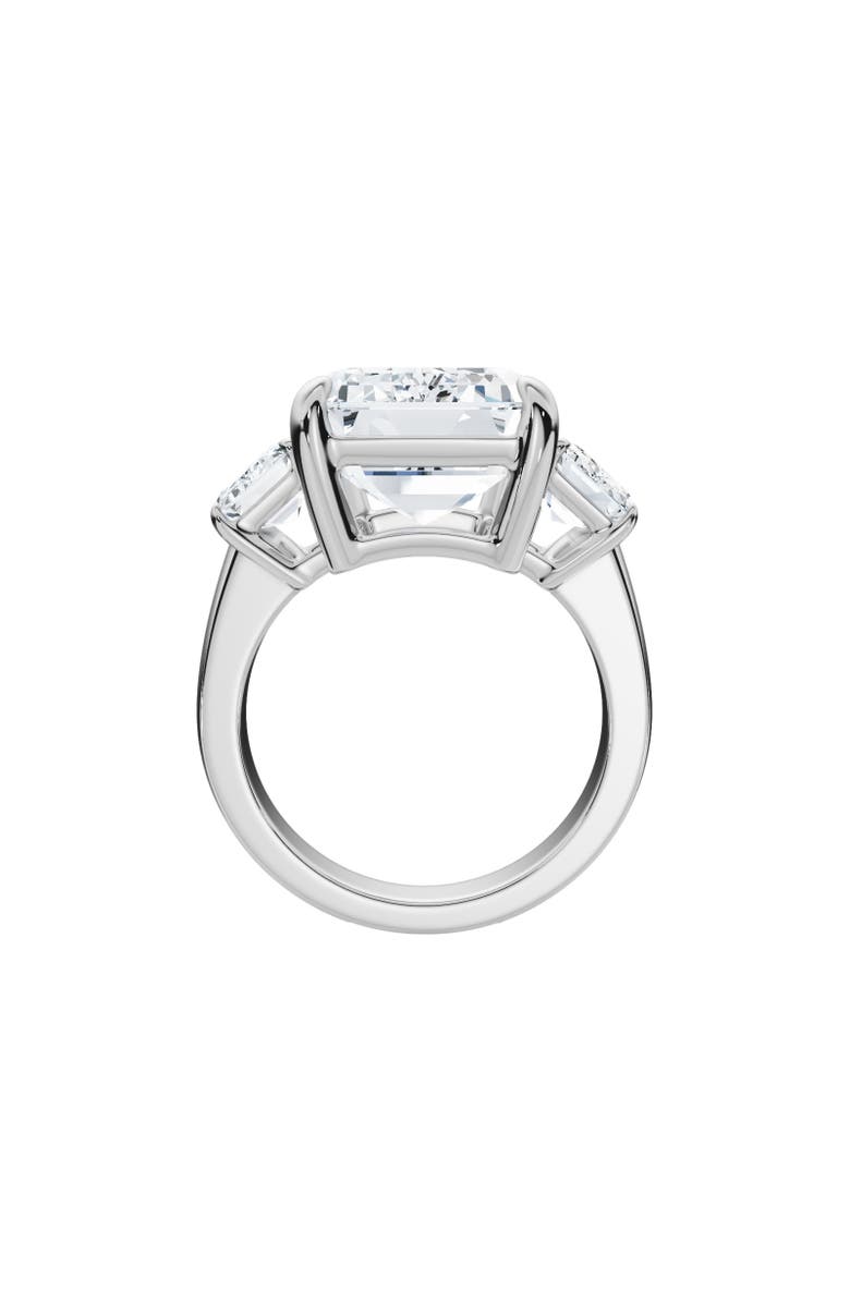 Bliss Diamond Certified 12Ct Emerald Cut Three Stone Diamond Engagement Ring Lab Grown, Alternate, color, 14K White Gold