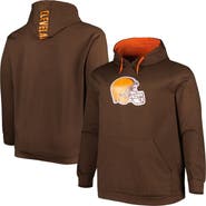 PROFILE Men's Brown Cleveland Browns Big & Tall Logo Pullover Hoodie