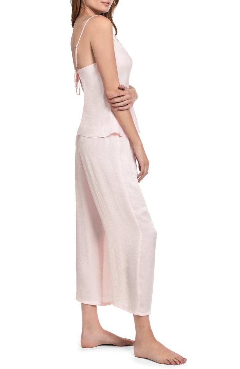 In Bloom by Jonquil Everlee Lace Trim Satin Pajamas, Alternate, color, Rose Quartz