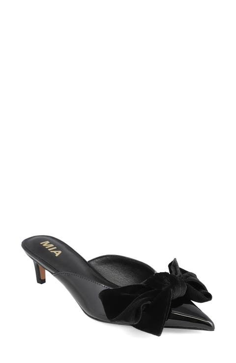 Chantelle Velvet Bow Mule (Women)