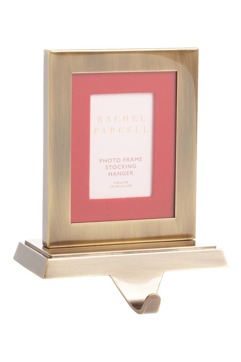 Rachell Parcell Photo Stocking Hanger, Main, color, ANTIQUE BRASS