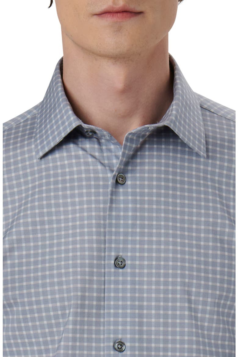 James OoohCotton® Check Print Button-Up Shirt, Alternate, color, CEMENT