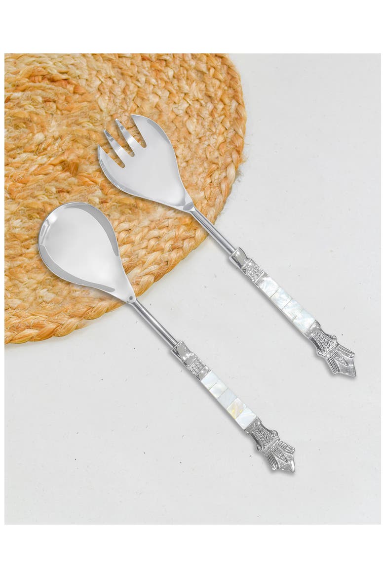 Mother-of-Pearl 2-Piece Salad Serving Set, Alternate, color, IVORY