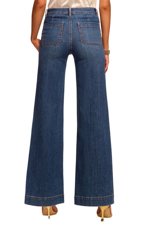 Ramy Brook Cindy High-rise Wide Leg Flare Jean In Medium Wash