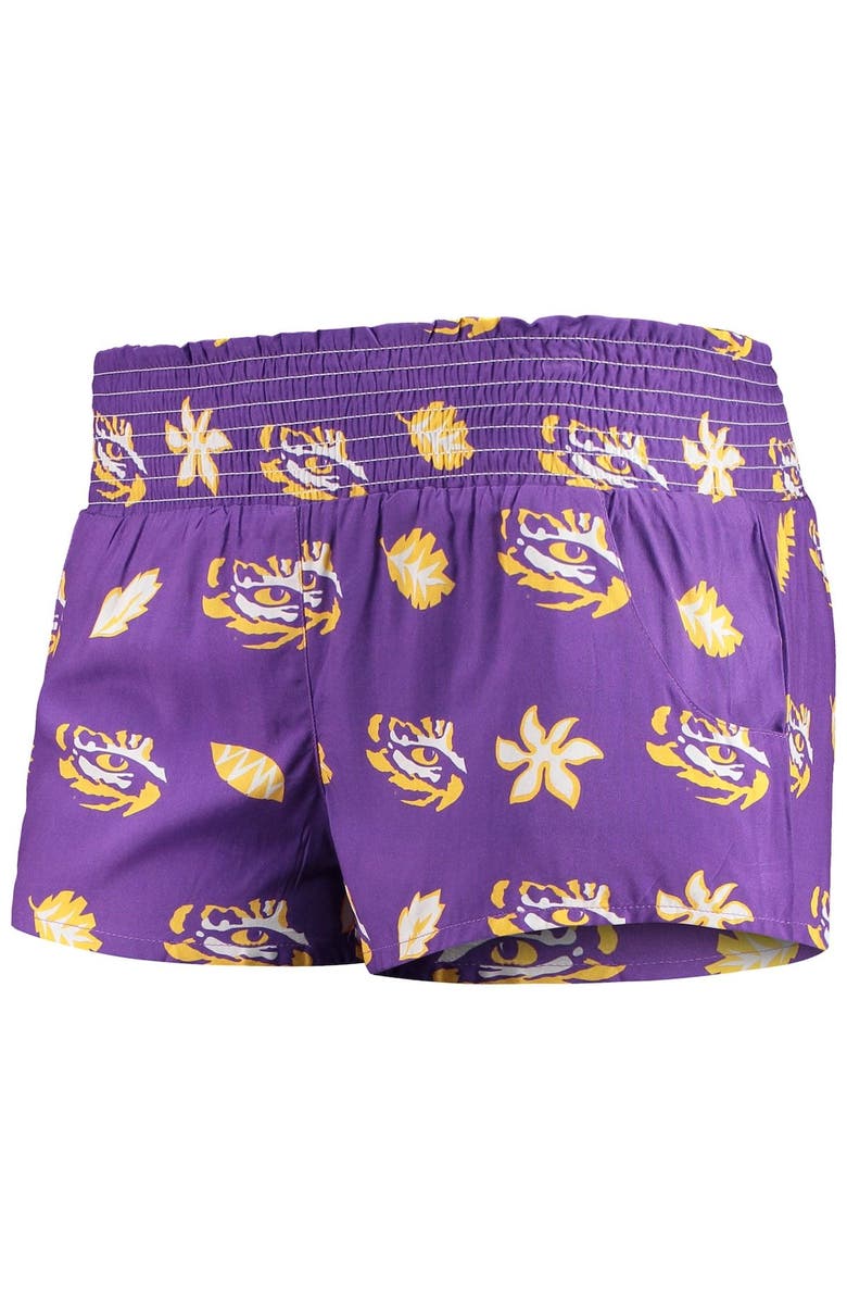 Wes & Willy Women's Wes & Willy Purple LSU Tigers Beach Shorts, Alternate, color, 