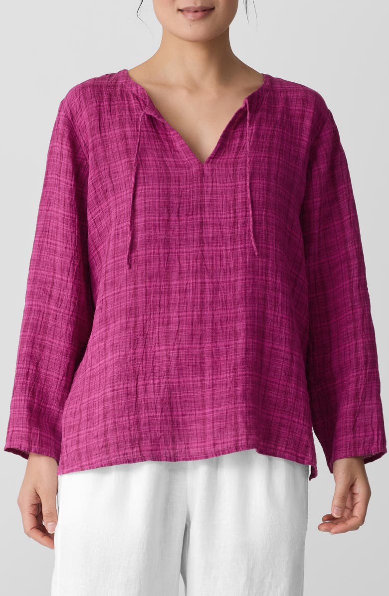Eileen Fisher Woven Organic Linen Shirt, Main, color, 