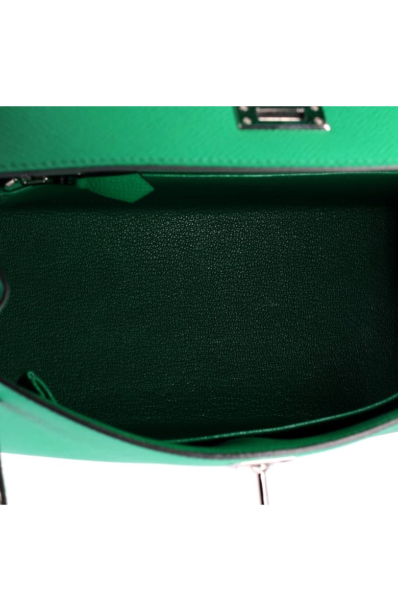 Pre-Owned Hermes Kelly Handbag Green Epsom with Palladium Hardware 25, Alternate, color, Vert Jade