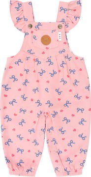 Huxbaby Hearts And Bows Frill Overalls