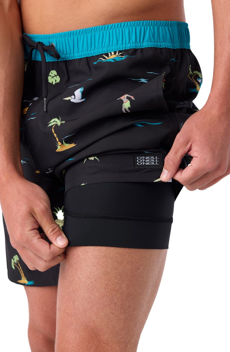O'Neill Hermosa Swim Trunks, Alternate, color, Black 4
