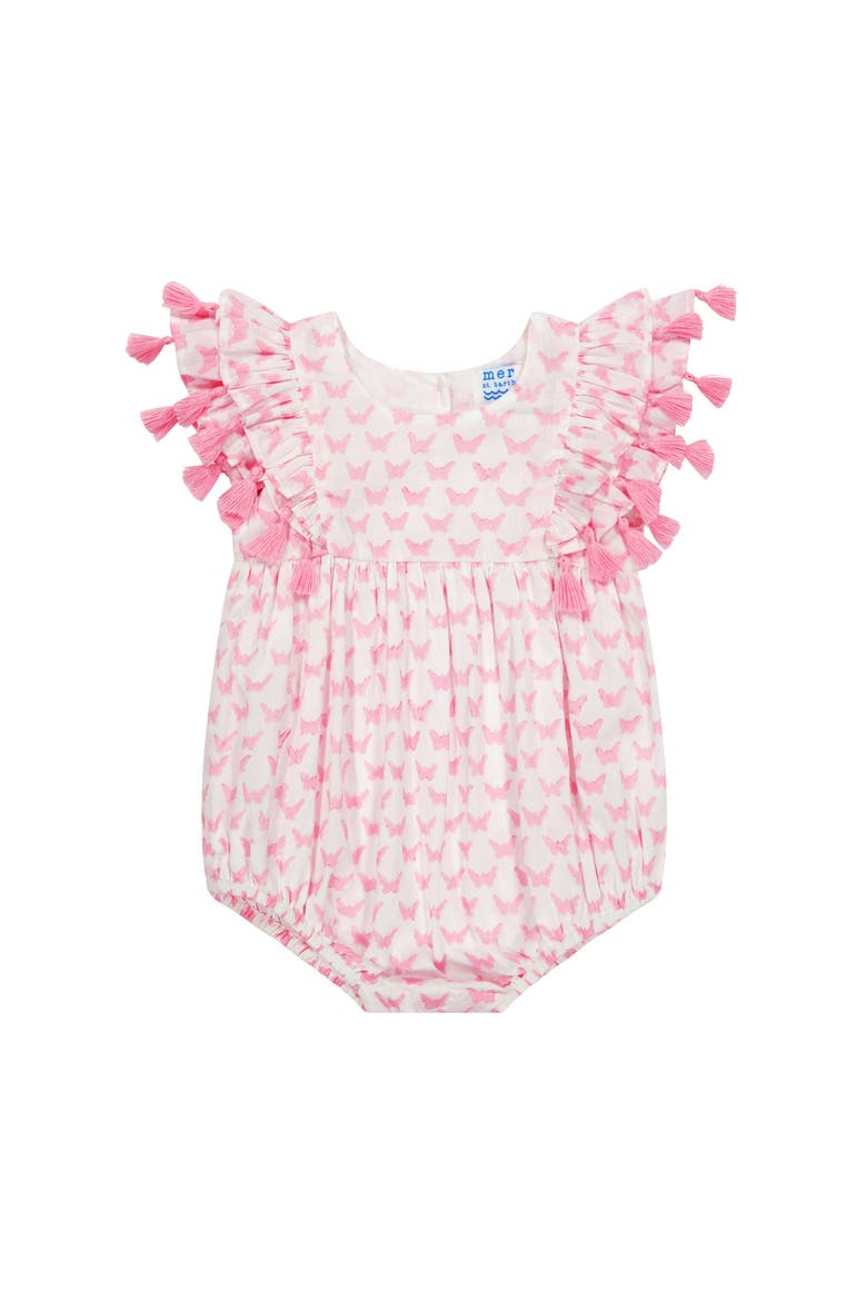 Anna Baby Romper, Main, color, White Pink