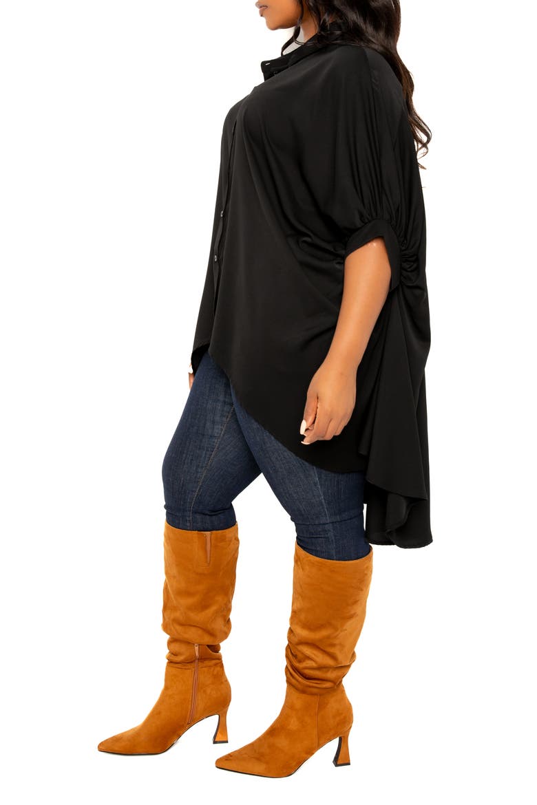 Flowy High-Low Shirt, Alternate, color, BLACK