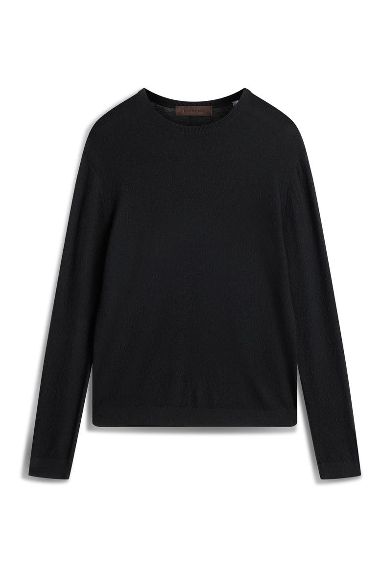 Alessio Cashmere & Cotton Sweater, Alternate, color, BLACK