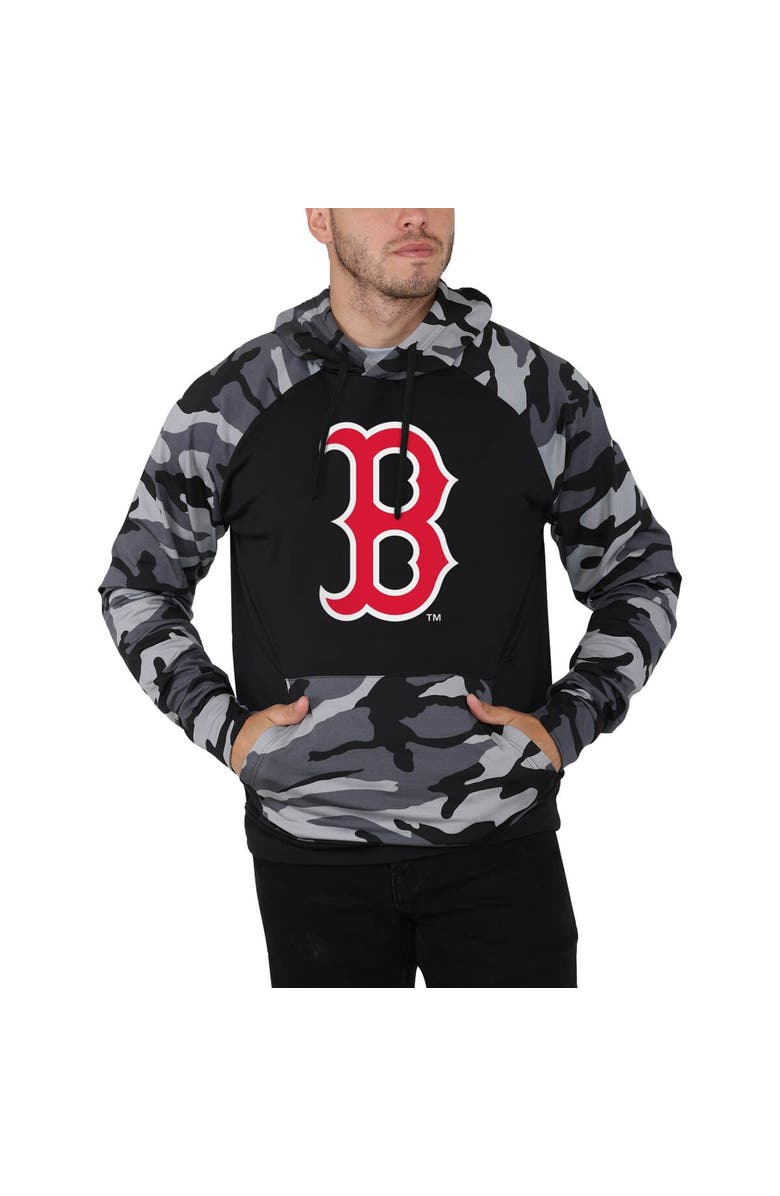 FOCO Men's FOCO Black Boston Red Sox Camo Raglan Pullover Hoodie, Alternate, color, 