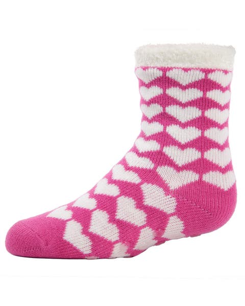 Hearts Galore Girl's Cozy Non-Slip Socks (Big Kid)