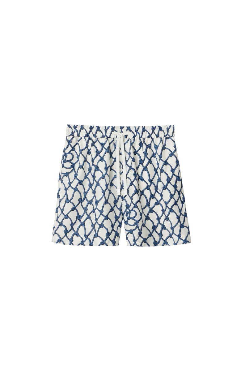 Burberry Knot Silk Shorts, Alternate, color, Pool