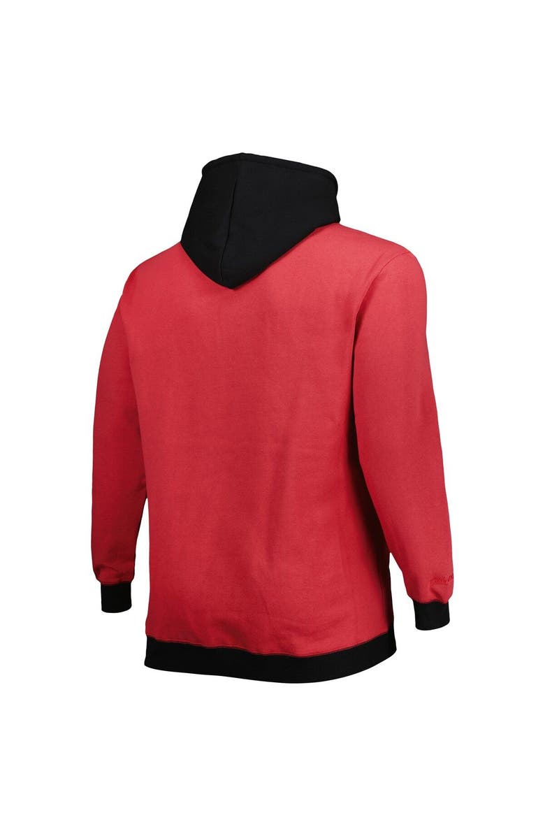 Mitchell & Ness Men's Mitchell & Ness Scarlet/Black San Francisco 49ers Big & Tall Big Face Pullover Hoodie, Alternate, color, 