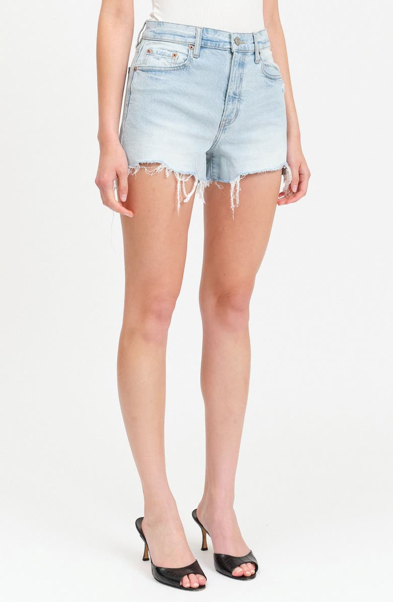 DAZE Troublemaker High Waist Denim Cutoff Shorts, Alternate, color, Gifted Vintage
