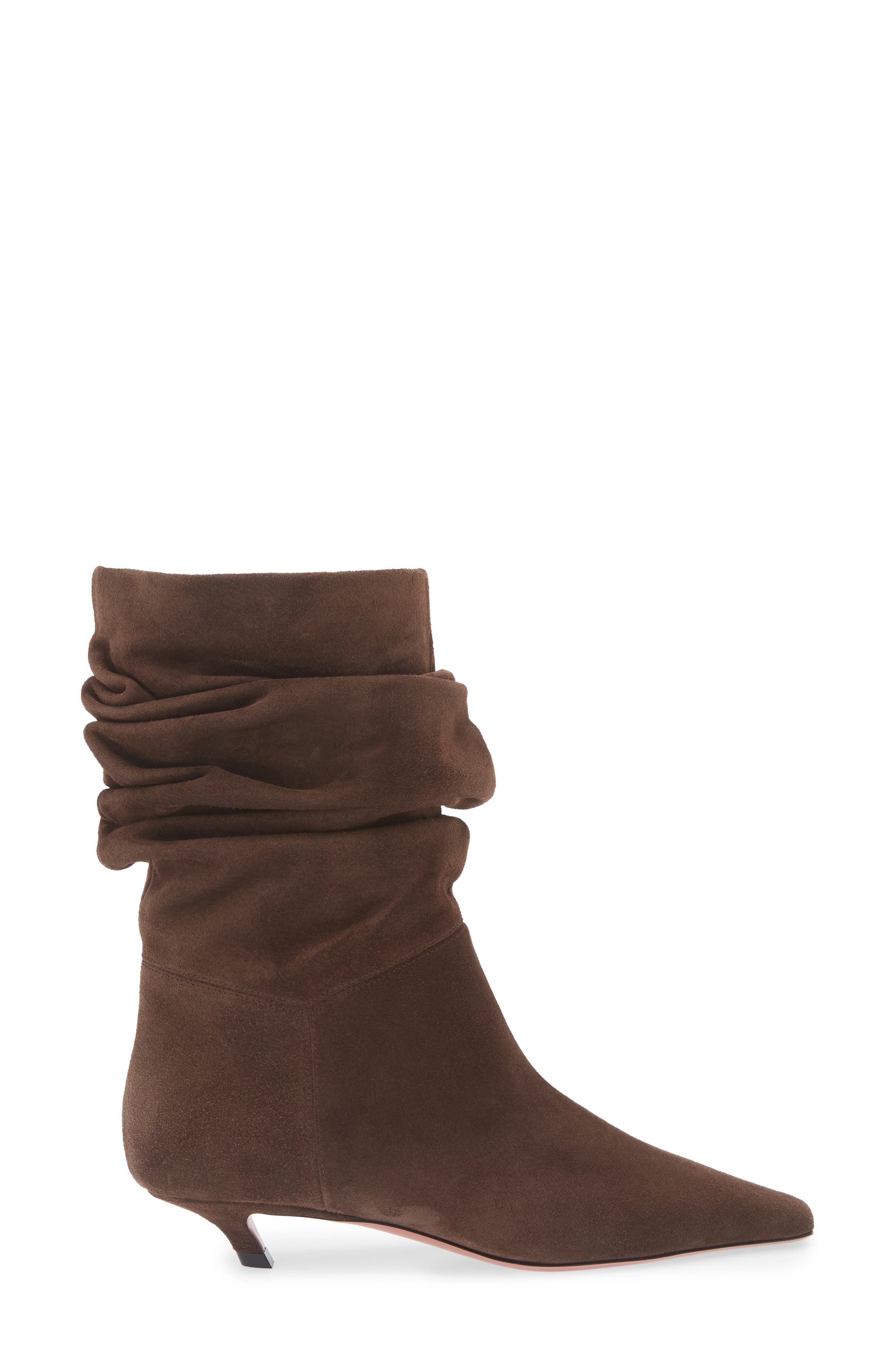 Amina Muaddi Jamie Slouch Bootie, Alternate, color, Crosta Coffee