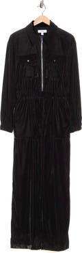 Reiss Vinnia Velvet Zip Jumpsuit