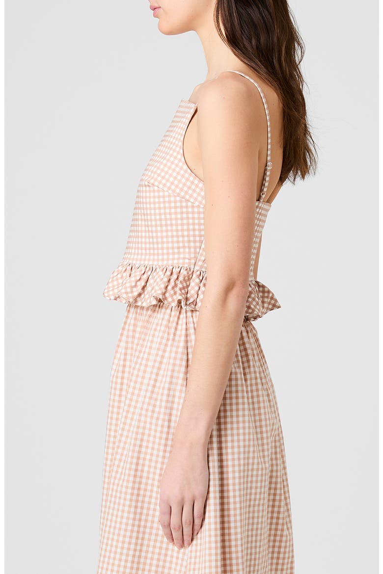 Lilah Gingham Crop Camisole, Alternate, color, PETITE GINGHAM ALMOND NUDE