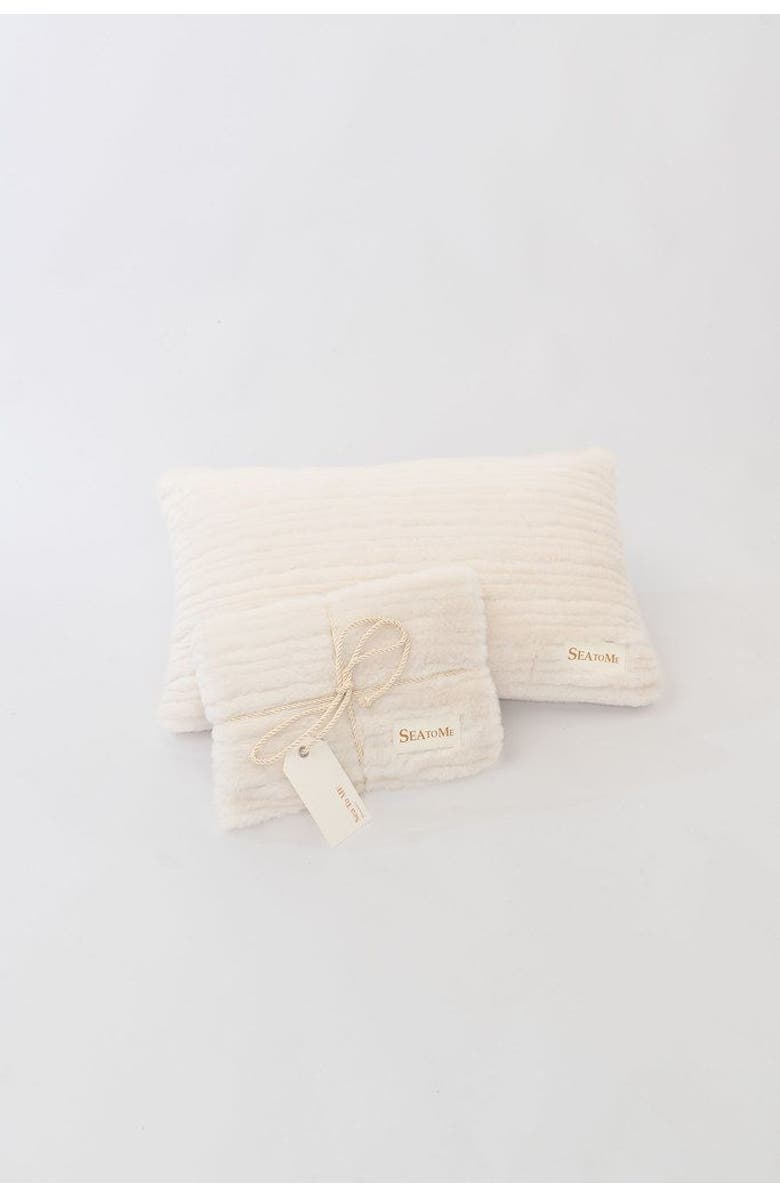 Sea To Me Blankets Malibu Meditation Lumbar Accent Pillow, Main, color, Ivory