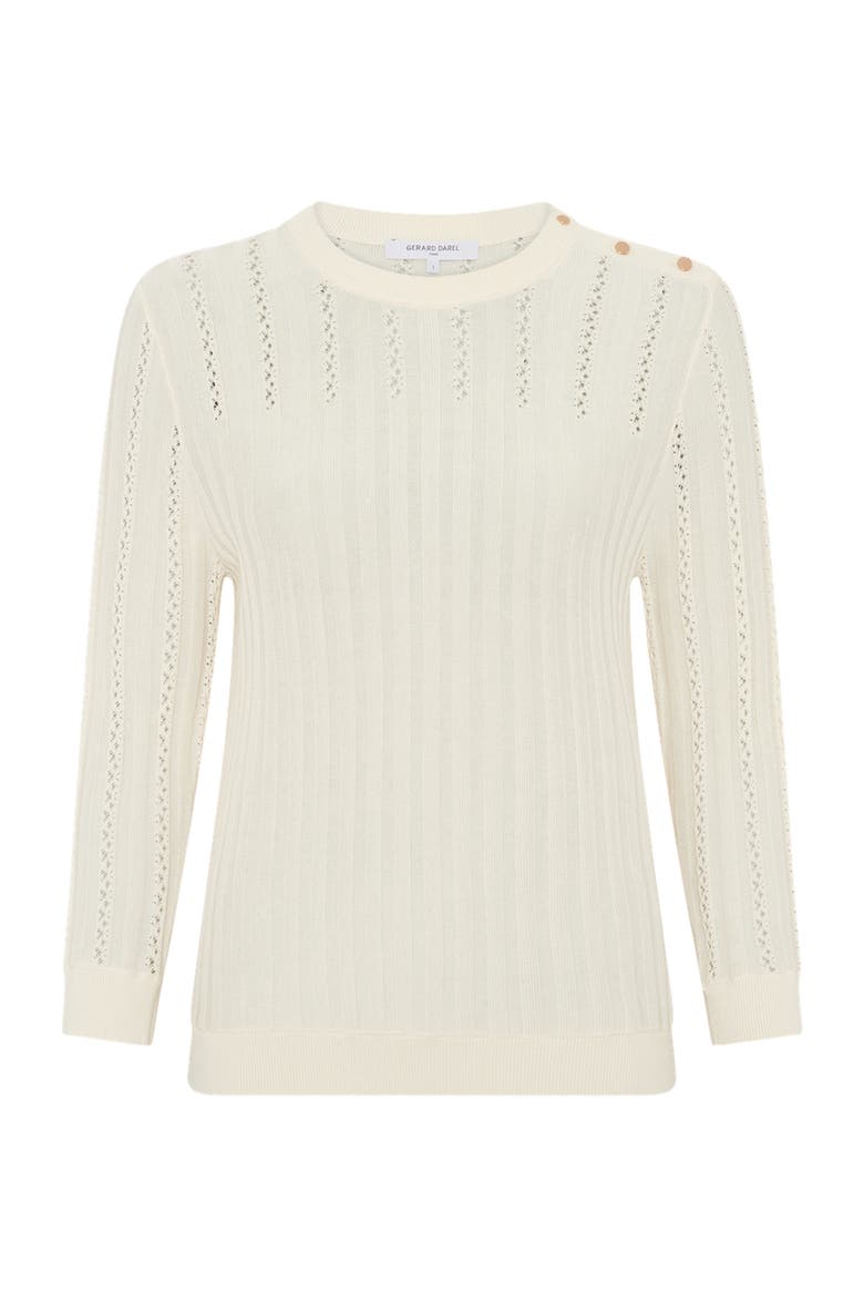 Lhena Openwork Detail Sweater, Alternate, color, Ecru