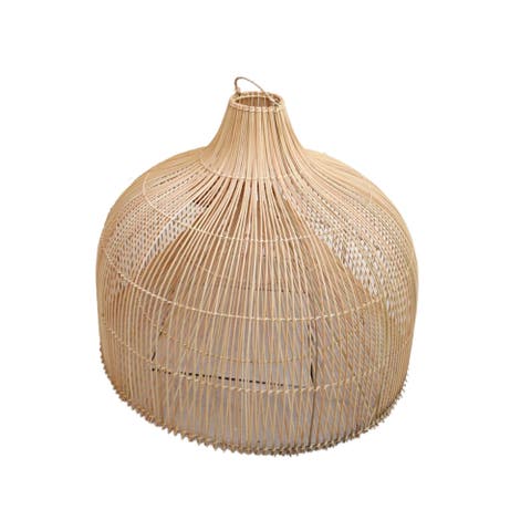 Sienna Dome Shape Rattan Pendant Light Fitting